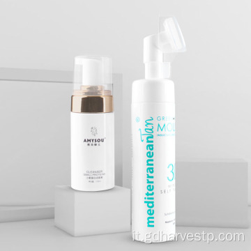 Bottiglie per pompe per dispenser di sapone schiumogeno in plastica bianca per il viso